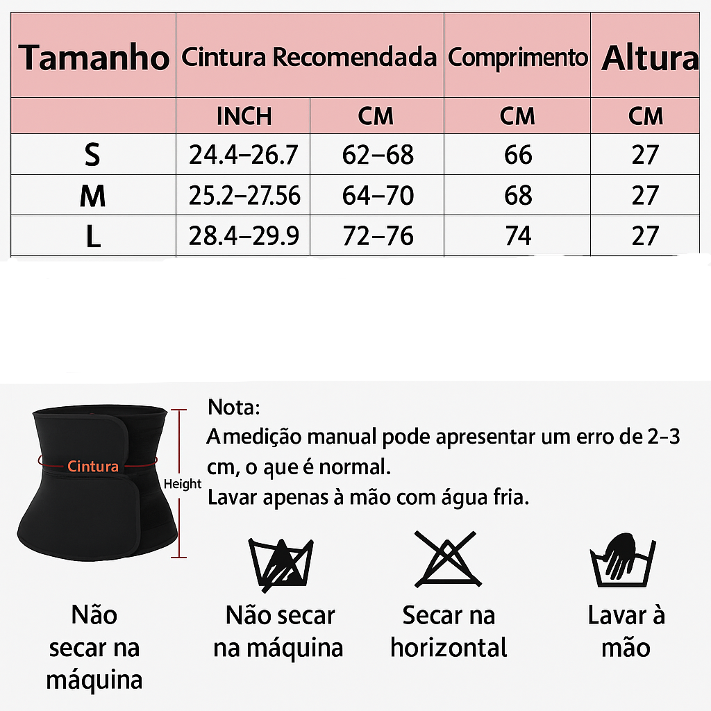 Cinta Modeladora  – Ajuste Perfeito & Efeito Redutor