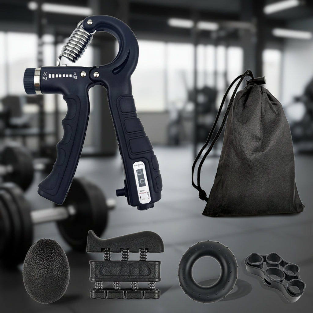 Gripper Ajustável 10–60kg – Fortalecimento de Mãos e Antebraços