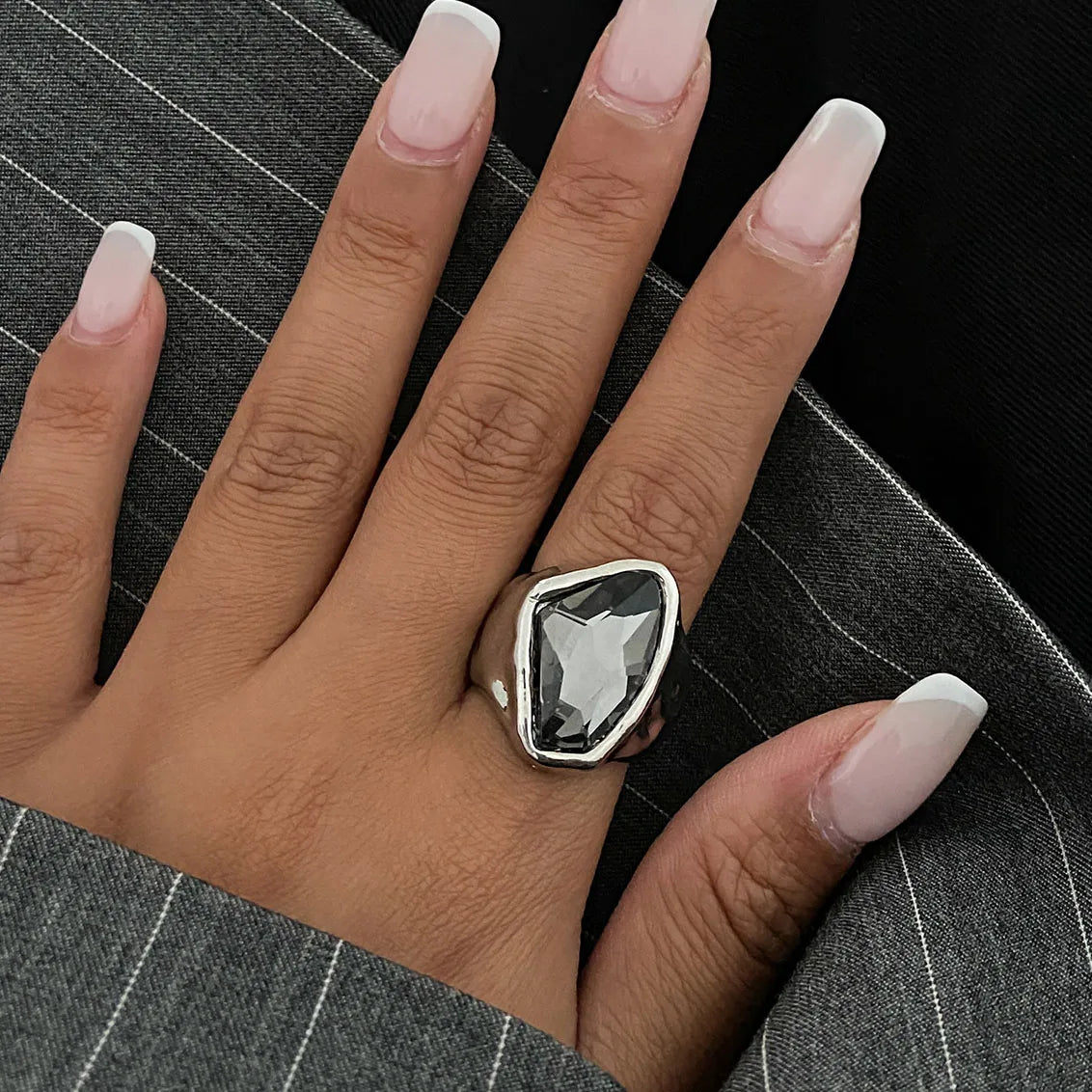 Anel Cristal Geometrico