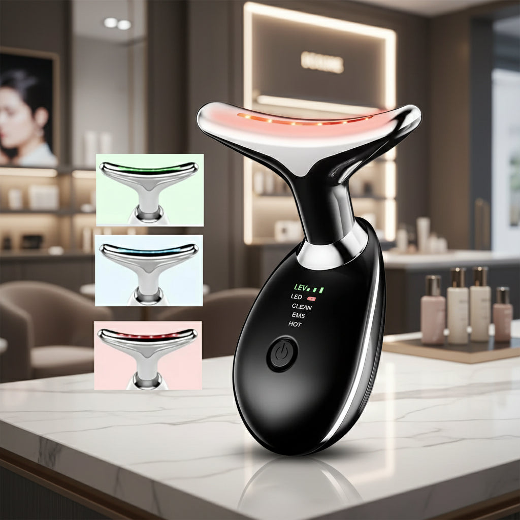 SculptLED™ — Modela pescoço e maxilar, revitaliza o rosto.