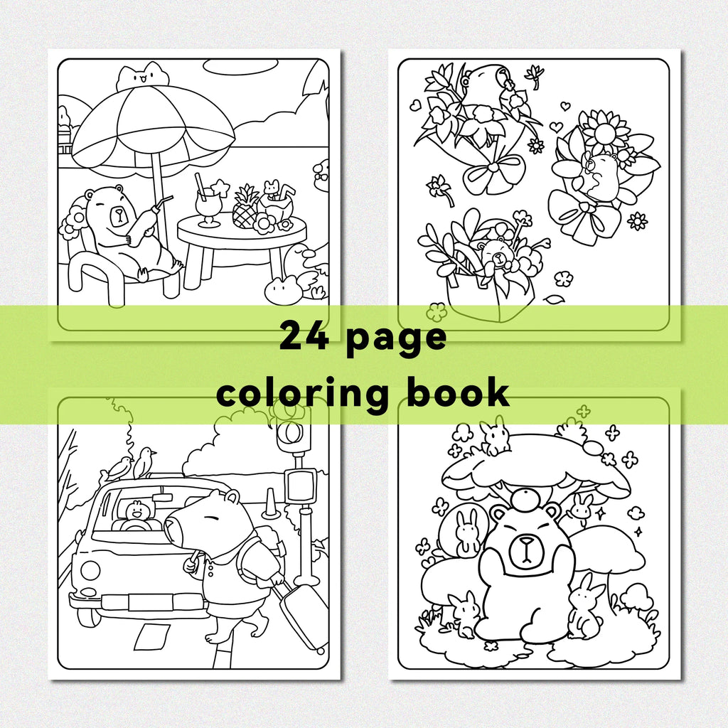 Livro de Colorir 24 páginas / CAPYCUTIES